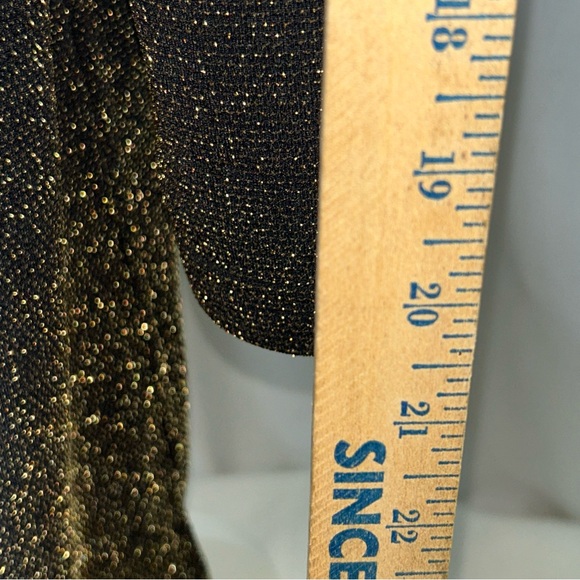 Chic Black Glitter Women's Top‎ and Jacket - Picture 9 of 11